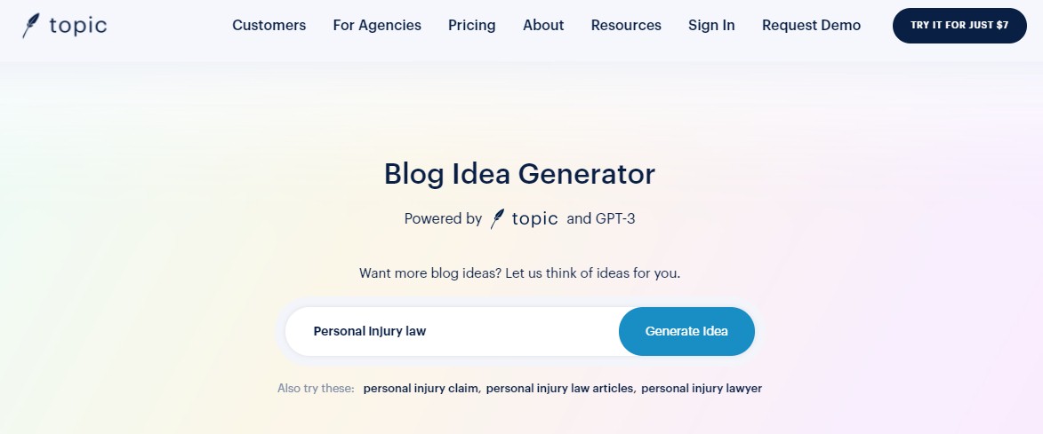 Blog idea generator