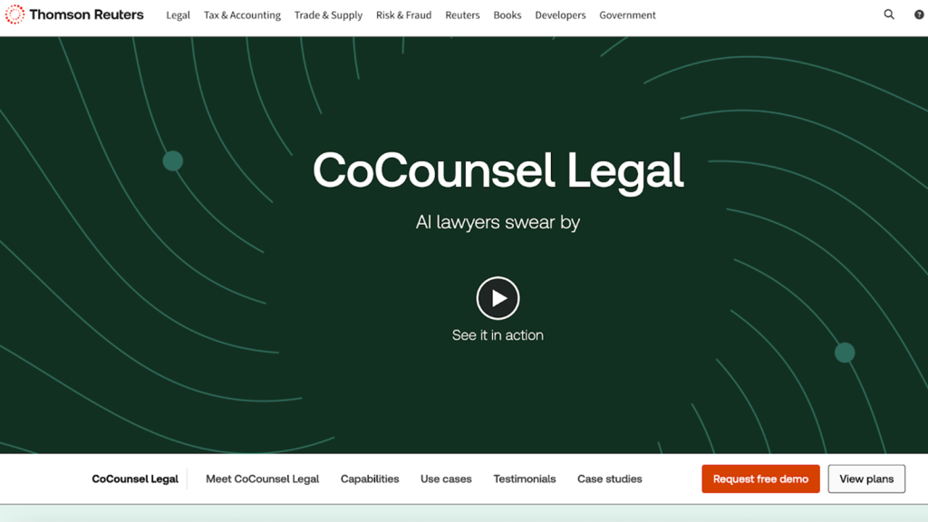 CoCounsel Legal website page
