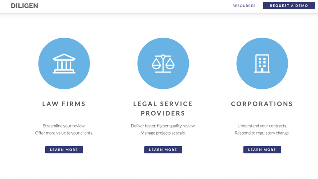 Diligen AI website